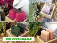 Olive soap, Almond soap, Coconut soap, Rose soap, Tea soap, Lemon soap