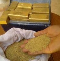 Gold dore bars, gold nuggets, Gold dust
