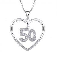 YASVITTI Custom Fashion 925 Sterling Silver Heart Necklace Number 50 and 30 Pendant Necklace Wholesale