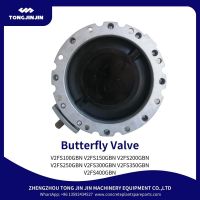 VFS series penumatic dust butterfly valve double flange single flange aluminum butterfly valve