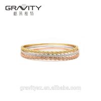 Wholesale latest simple designed fashion 18K gold plated Bangles and bracelets