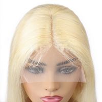 high quality full lace human hair wigs hand tied full lace wigs blonde color