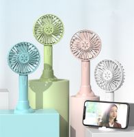 cheap price New Arrivals USB Rechargeable Portable Pocket Table Fan With Phone Holder For Outdoor Mini Fan Hand Held Handheld Fan