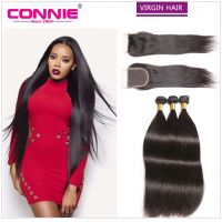 Lace Closure With Straight Hair Bundles