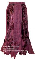 Luxurious Embroidered Rayon Velvet Gypsy Renaissance Gothic Skirt