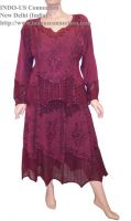 Embroidered Gothic Renaissance Lace Scalloped Hem Skirt And Blouse Set