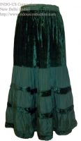 Renaissance Gothic Tiered Velvet And Shantung Skirt