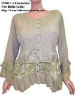 Embroidered Gothic Renaissance Witchy Bell Sleeve Blouse