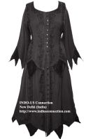 Gothic Renaissance Zigzag Hem Skirt And Blouse Set Collection