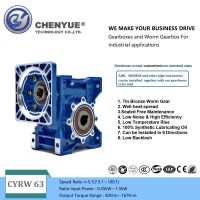 CHENYUE High Torque Worm Gearbox NMRW63 CYRW63  Input14/19/22/24mm Output25mm Speed Ratio from 5:1 to 100:1 Suppliers Free Maintenance