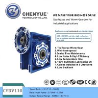 CHENYUE Worm Gearbox Reducer NMRV110 CYRV110 Input 19/24/28/38mm Output 42mm Speed Ratio from 5:1 to 100:1 Manufacture Free Maintenance