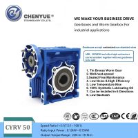 CHENYUE Worm Gearbox NMRV050 Input 11/14/19mm Output 25mm Speed Ratio from 5:1 to 100:1 Free Maintenance for industrial Applications