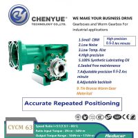 CHENYUE Adjustable Backlash 0.5-2Arc Minute Worm Gearbox CYCM63 Input shaft14/19/20/22/24mm Output30mm Speed Ratio from 5:1 to 80:1 Free Maintenance