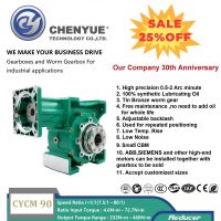 CHENYUE Low Backlash High Precision 0.5-2 Arc minute Worm Gearbox CYCM90 Input shaft 19/20/22/24/28mm Output 40mm Speed Ratio from 5:1 to 80:1