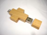 Sell 2.0 1gb 2gb 4gb 8gb cross shaped wooden usb flash drive