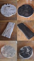 Sell round and rectangular petrified wood cheese board