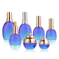 Set of glass bottles for cosmetics, glass sorting bottles, raw liquid bottles, cream bottles, water bottles, milk bottles