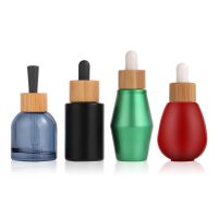 18/20 tooth bamboo and wood cap dropper cap wood grain cap essential oil glass dropper bottle Bamboo Dropper Cap