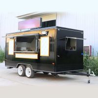 Buy Food Truck Trailer Mobile Street Food Cart with Cooking Equipment Milk Restaurant Truck Low Price for Sale