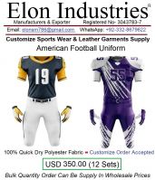 ELON Industries Special Offer for Custom American Football Sports Team Uniform Set