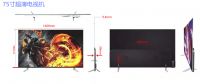 75" 4K UHD OLED TV Ultra Slim Android 12 System 5G WIFI Wall Bracket Bluetooth Remote LED TV