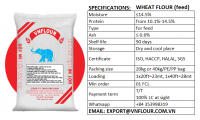 Wheat flour for animal feed