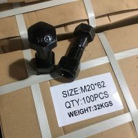 High Quality Crawler Excavator flat head track shoe bolt and nut M20X1.5X62 with good quality and better price made in China