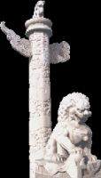 Sell Chinese pillar of white jade marble dragon