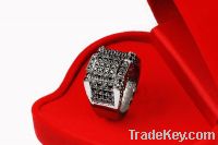 Sell Black diamond ring with black gold manufacture from india