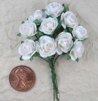Sell 1.5 mm Mulberry Paper Open Rose, bulk pack 100 roses