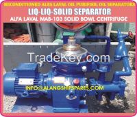 Reconditioned alfa laval oil purifier, bio-diesel oil centrifuge, MAB-103, MAB-104, used oil separator