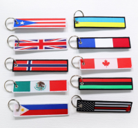 Custom woven fabric keychain