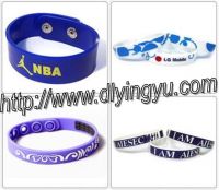 Sell silicone rubber bracelet, silicone wristband, rubber products