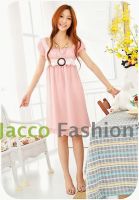 Fabulous Flirty Ladies Puff Sleeves Chiffon Dress