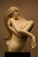 modern art deco woman bust-resin