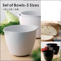 Melamine bowl (white and black)