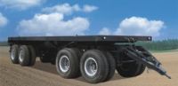 4 axle Flatbed pulling cargo trailer