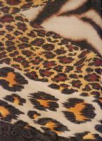 Sell 100% pure silk satin printed fabrics with leopard design