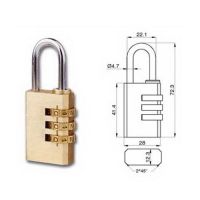 Sell 3-dial brass combination lock