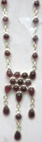 Sell garnet sterling silver necklace