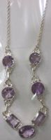 Sell brazilian amethyst sterling silver necklace