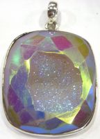 Sell druzy sterling silver pendant