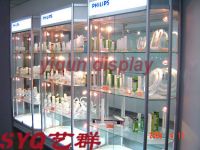 Sell hexagon display case/showcase/booth/glass cabinet/stall/rack