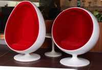 Designer Fiberglass Eye Ball Chair Egg Space Chair