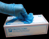 Sell disposavle industrial PVC glove in blue