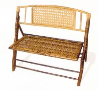 Sell Folding Double Bench Cane Back