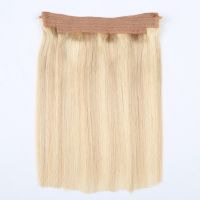 Thick Bottom 120g Remy Double Drawn Flip Human In Hair Extensions Halo Hair Extension