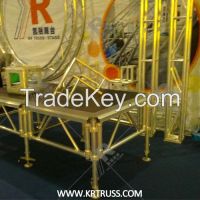 KR TRUSS 4x4' Aluminium Mobile Stage, Adjustable stage floor, for events, wedding, performances
