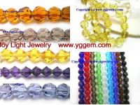 China crystal faceted round/bicone crystal