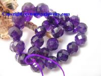 Natural Amethyst Faceted Round Beads Strand